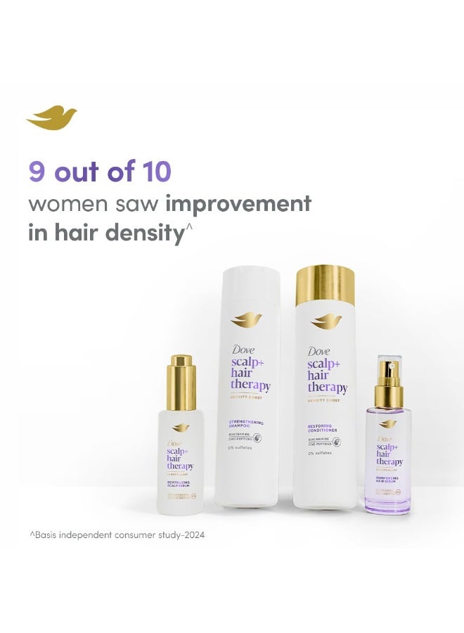 Dove Scalp + Hair Therapy Sulphate Free Density Boost Restoring Conditioner with Niacinamide and Zinc-Peptides for visibly denser hair 270ml - Image 4